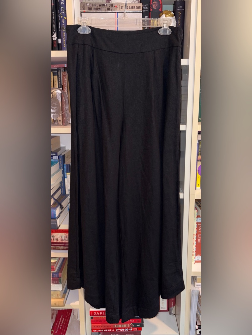 7 For All Mankind High Waist Linen Wide Loose Leg Pants - Picture 2 of 12